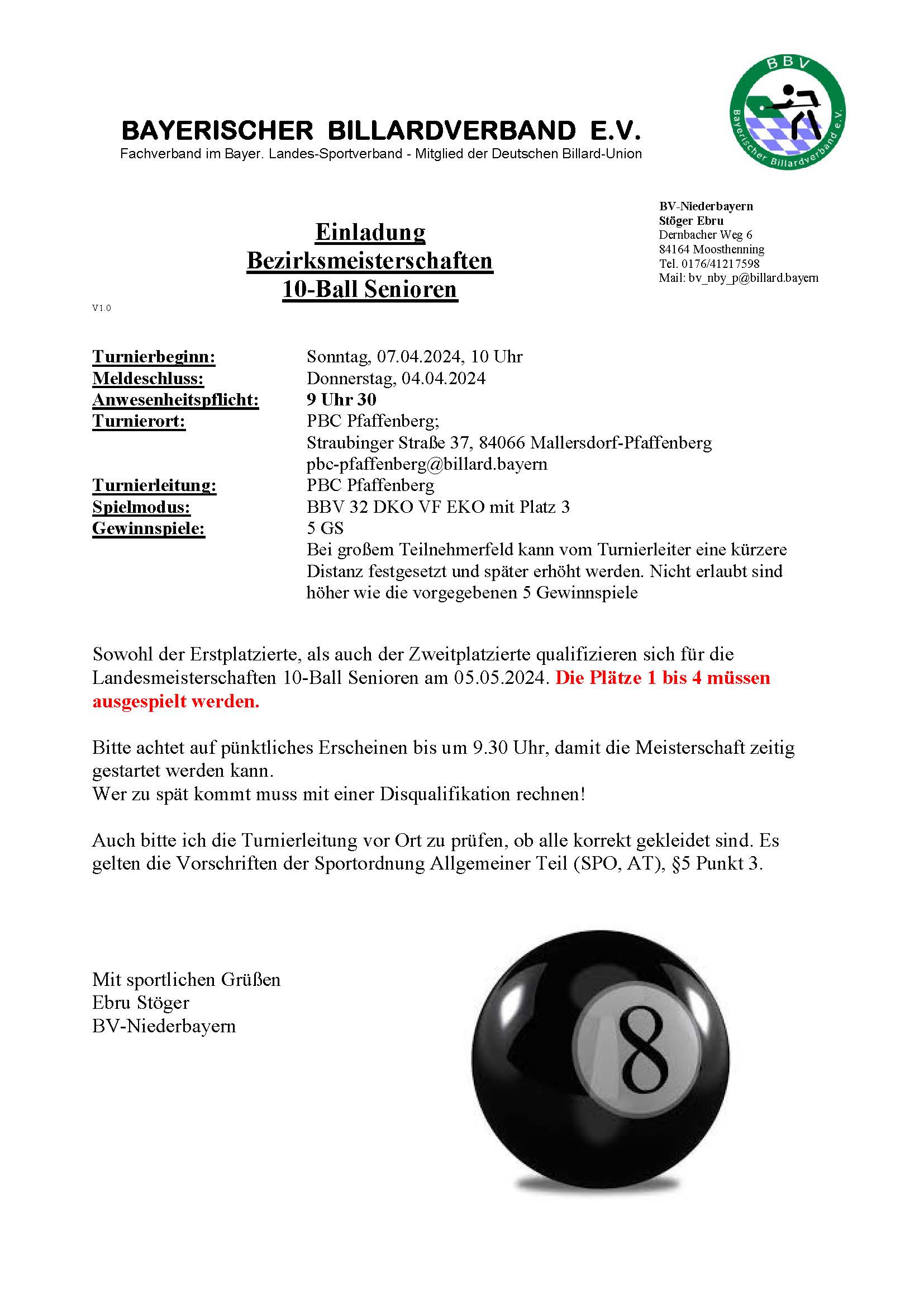 einladung 10 ball senioren